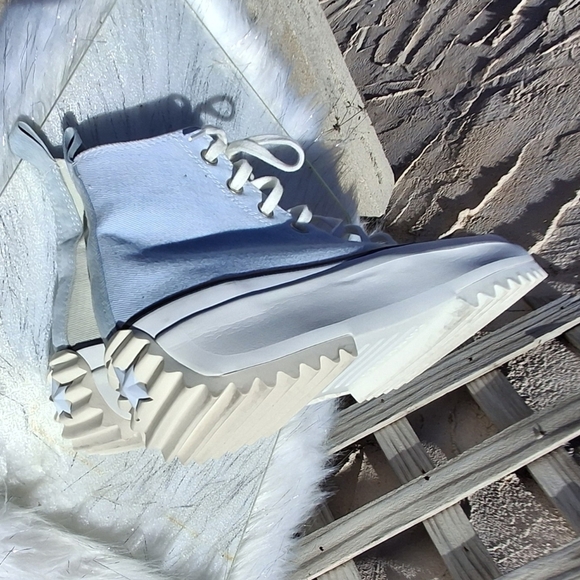 Converse Run Star Hike Hi Two-Tone Blue Gray Denim Shoes Unisex Men 9.5 Women 11 main image 7